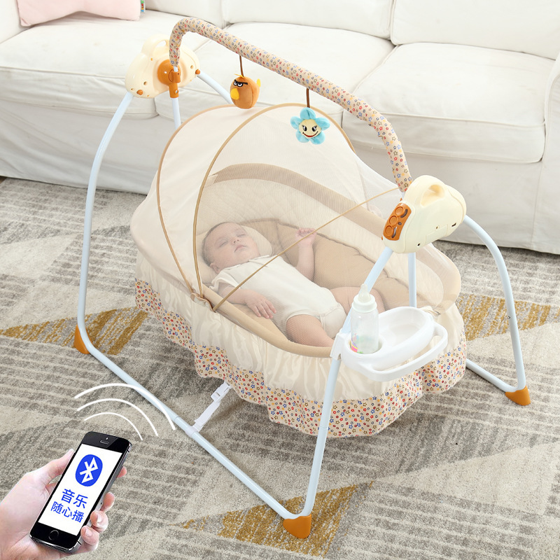 Baby Swing Bouncer - Berceau Électrique Intelligent pour Bébé, Chaise