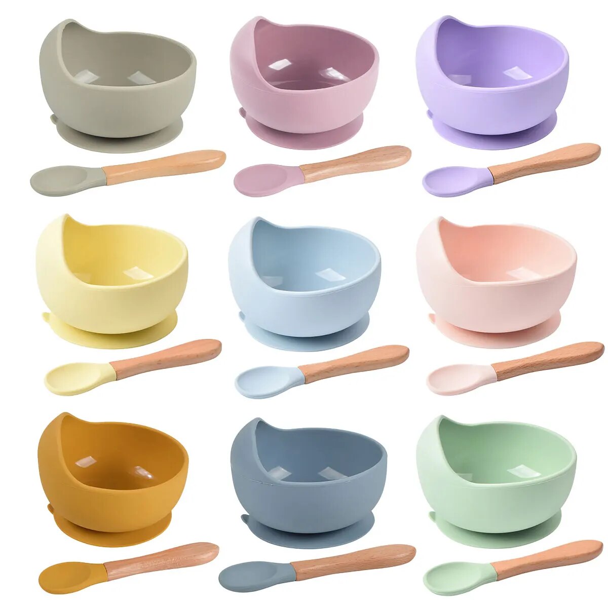 Baby Led Weaning Set - Filles d'alimentation en silicone pour bébé,