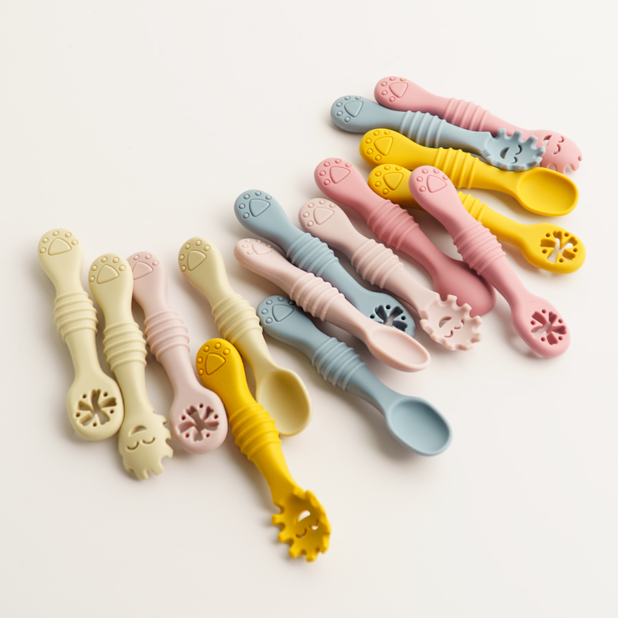 Baby Led Weaning Set - Cuillères en Silicone pour mère et