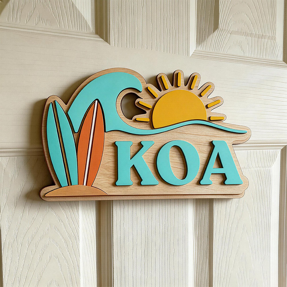 Baby Gate Stairs - Plaque de porte personnalisée en bois