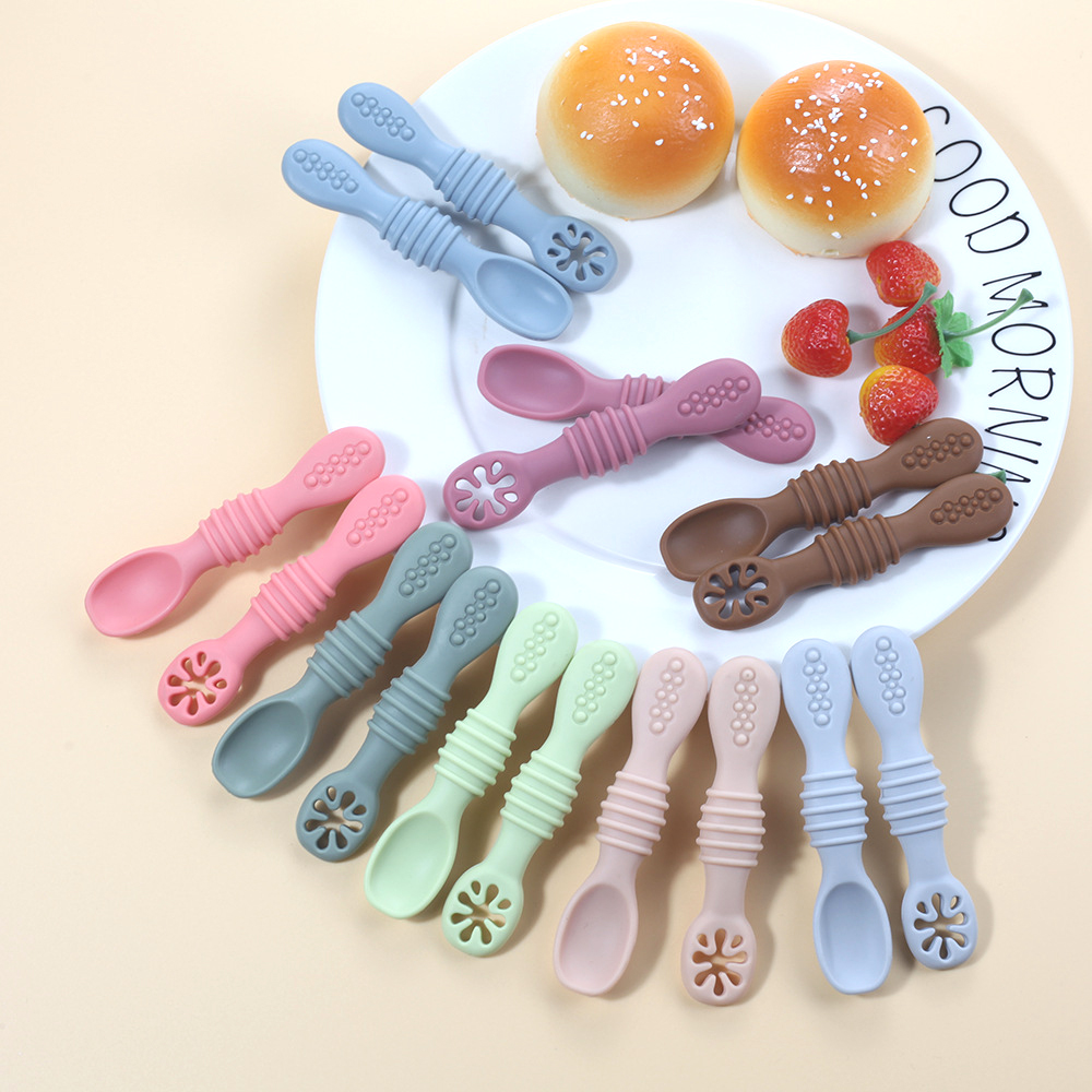 Baby Led Weaning Set - Ensemble d'ustensiles de cuillères d'apprentissage pour