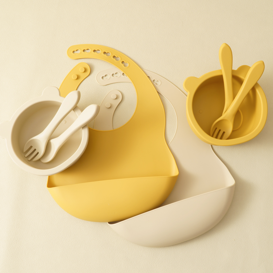 Baby Led Weaning Set - Ensemble d'alimentation en silicone pour enfants,