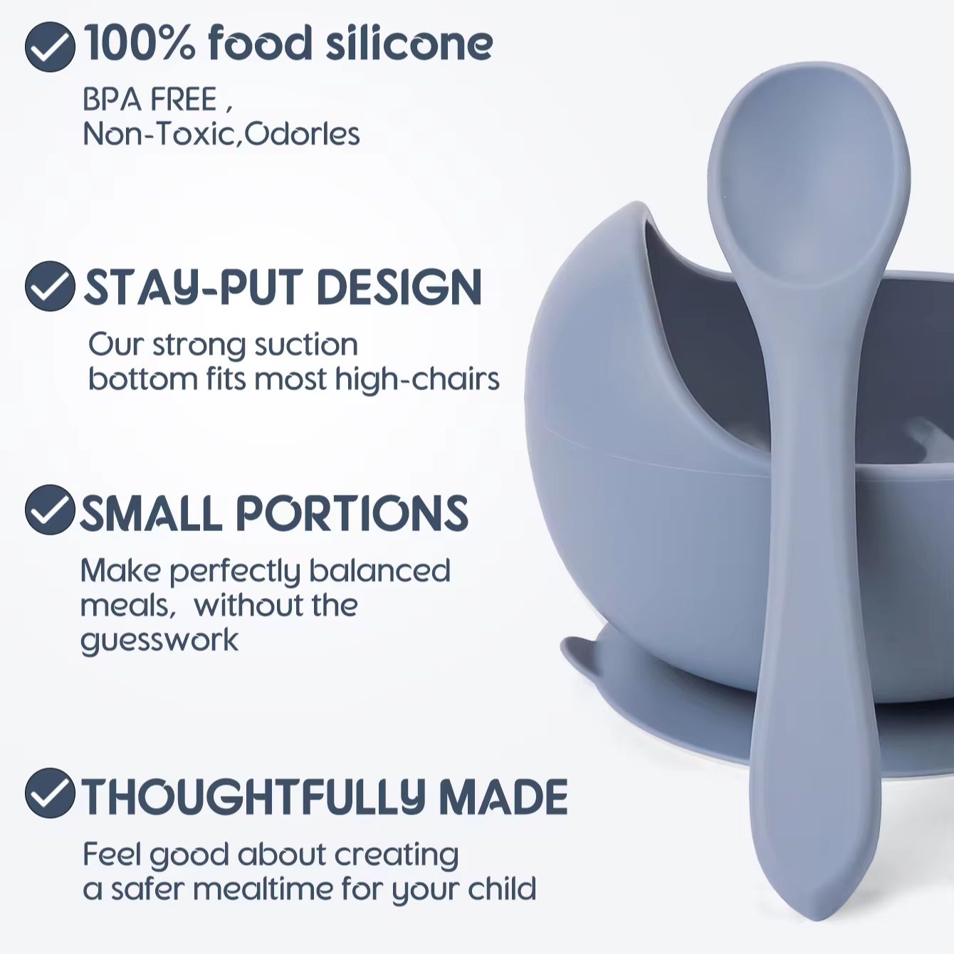 Bol à ventouse en Silicone, va - Baby Led Weaning Set avis et prix