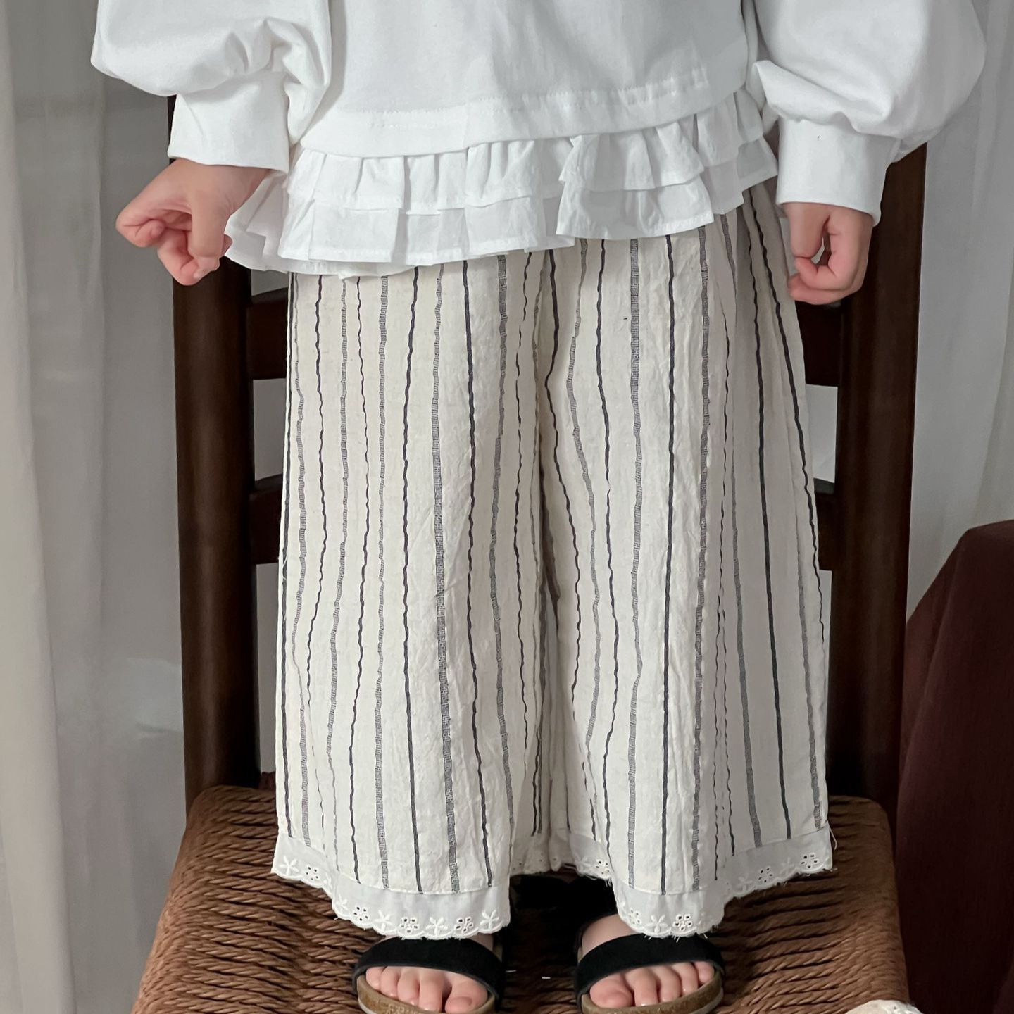 Pantalons rétro en dentelle am - Baby Products Korean avis et prix